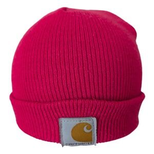 Carhartt Beanie Hat Infant Toddler Unisex Pink Cuffed Knit Winter Watch Cap Soft
